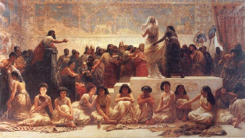 Edwin long,R.A. The Babylonian Marriage Market